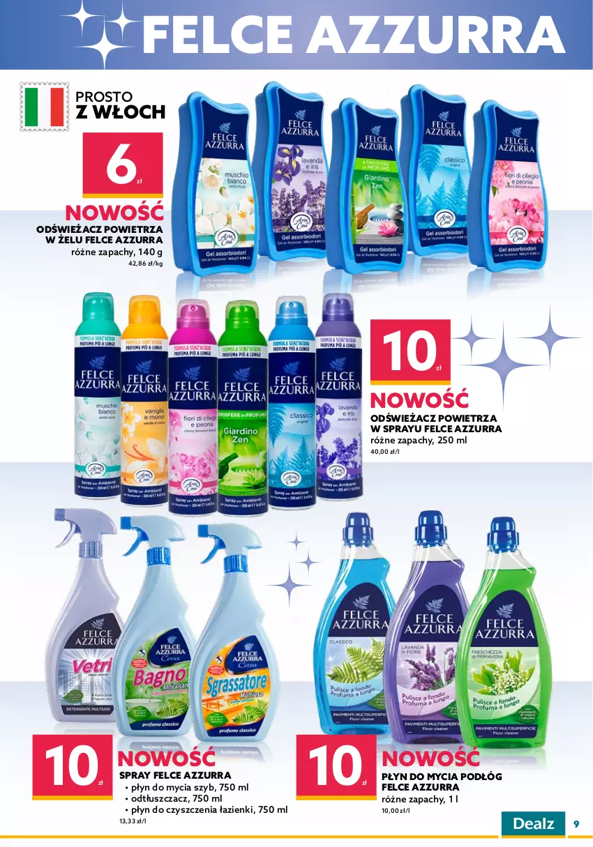 Gazetka promocyjna Dealz - NOWA GAZETKADEALMAGEDON! ATAK NISKICH CEN! - ważna 24.08 do 06.09.2022 - strona 9 - produkty: Odświeżacz powietrza, Odtłuszczacz, Płyn do mycia, Płyn do mycia podłóg, Płyn do prania, Woda