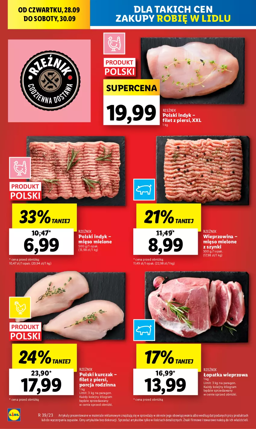 Gazetka promocyjna Lidl - GAZETKA - ważna 28.09 do 30.09.2023 - strona 18 - produkty: Gra, Kurczak, Mięso, Mięso mielone, Mięso mielone z szynki, Olej, Por, Wieprzowina