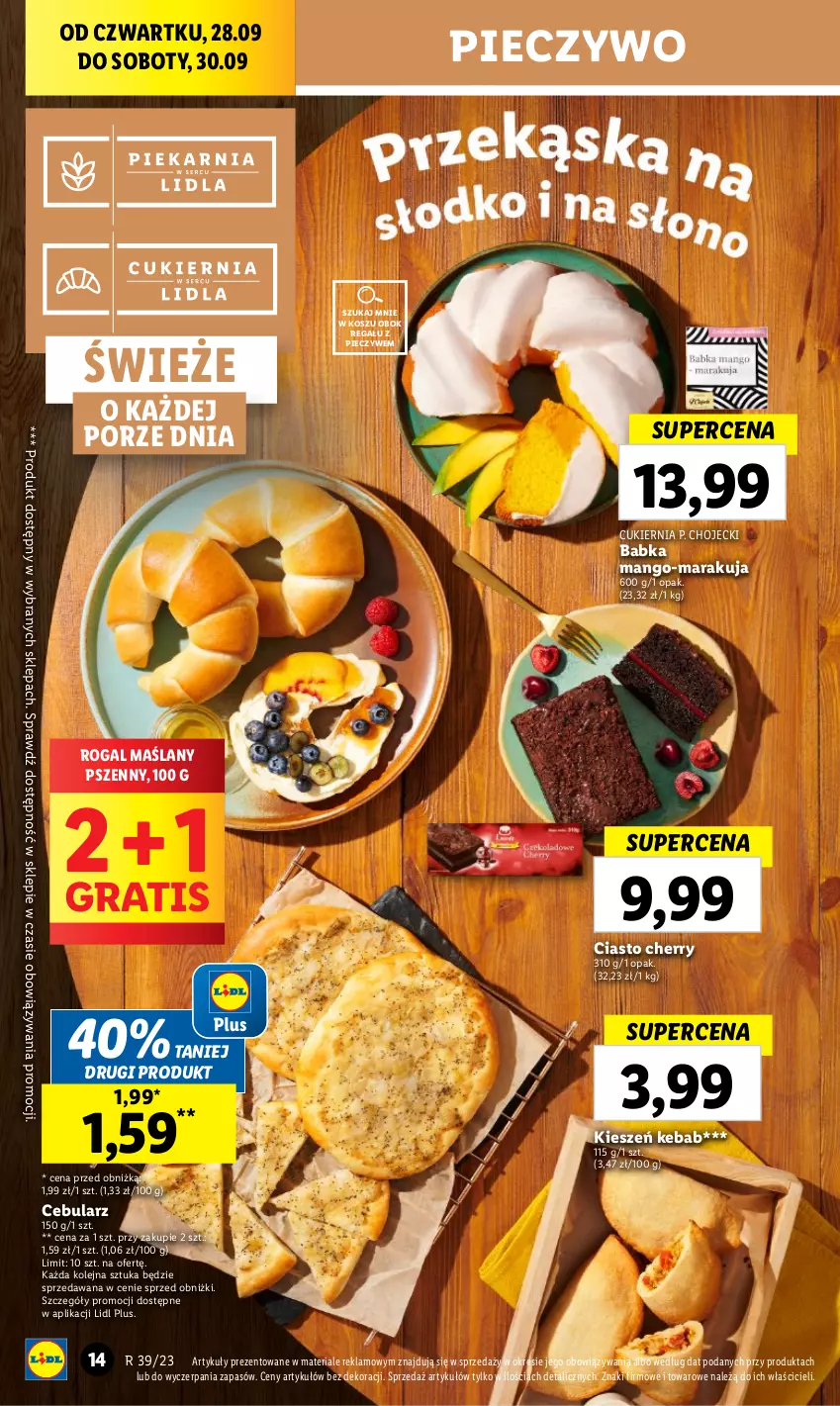 Gazetka promocyjna Lidl - GAZETKA - ważna 28.09 do 30.09.2023 - strona 28 - produkty: Babka, Cebula, Cukier, Gra, Kebab, Kosz, Mango, Olej, Piec, Pieczywo, Por, Regał, Rogal