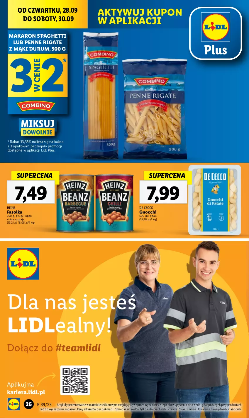 Gazetka promocyjna Lidl - GAZETKA - ważna 28.09 do 30.09.2023 - strona 40 - produkty: Fa, Gnocchi, Heinz, Makaron, Penne, Rum, Spaghetti