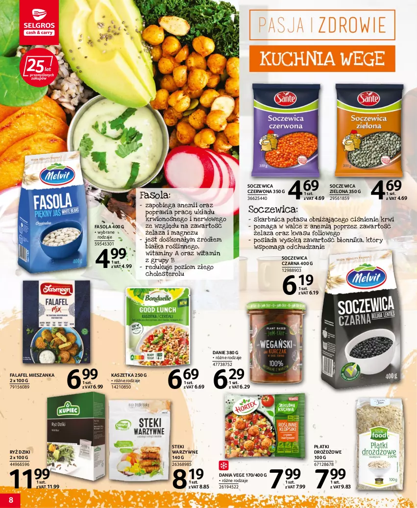 Gazetka promocyjna Selgros - Katalog Pasja i Zdrowie - ważna 15.06 do 29.06.2022 - strona 8 - produkty: Fa, Fasola, Kaszetka, Magnez, Ryż, Sok, Stek