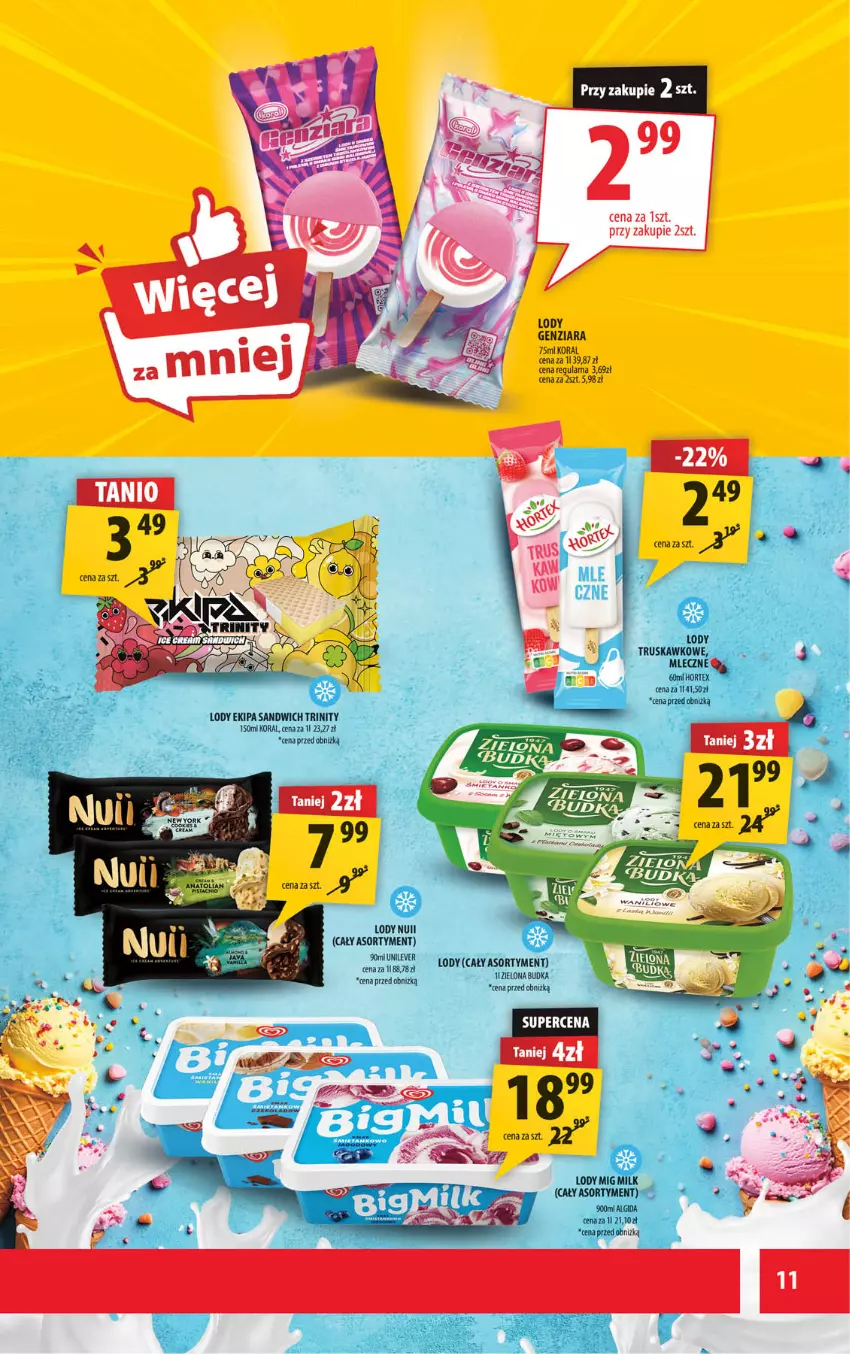 Gazetka promocyjna Arhelan - Gazetka - ważna 23.05 do 01.06.2025 - strona 11 - produkty: Algida, Hortex, LG, Lody, Zielona Budka