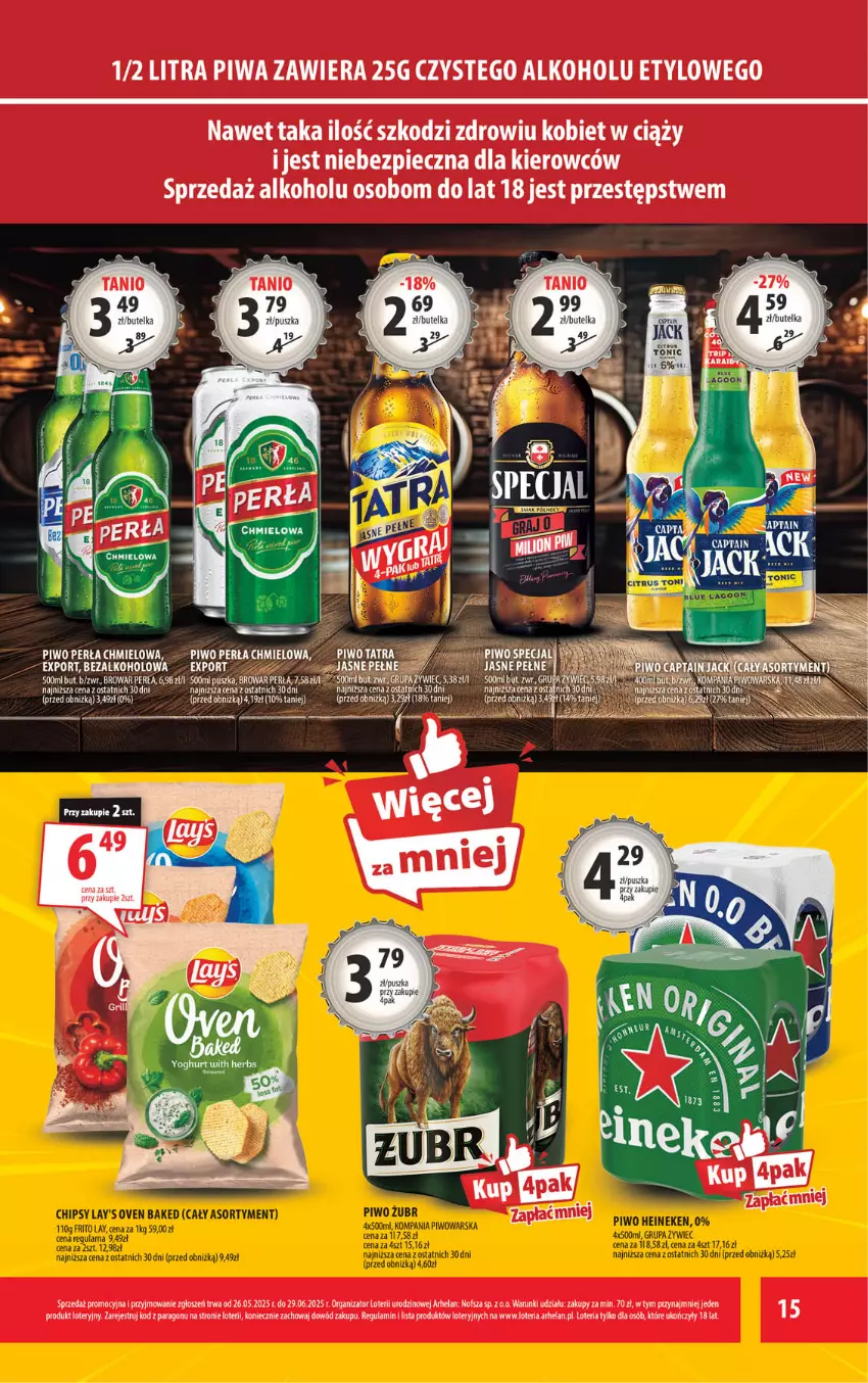 Gazetka promocyjna Arhelan - Gazetka - ważna 23.05 do 01.06.2025 - strona 15 - produkty: Fa, Perła, Piec, Piwa, Piwo, Por