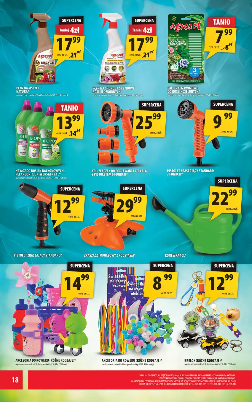 Gazetka promocyjna Arhelan - Gazetka - ważna 23.05 do 01.06.2025 - strona 18 - produkty: Fa, Konewka, Nawóz, Pistolet, Por, Rower, Rum