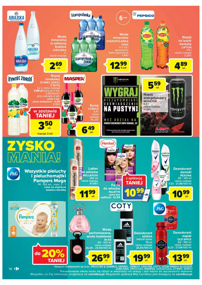 Gazetka promocyjna Carrefour - Gazetka Market Zyskoteka - ważna 18.10 do 22.10.2022 - strona 14 - produkty: Kosz, Lipton, Napój, Staropolanka