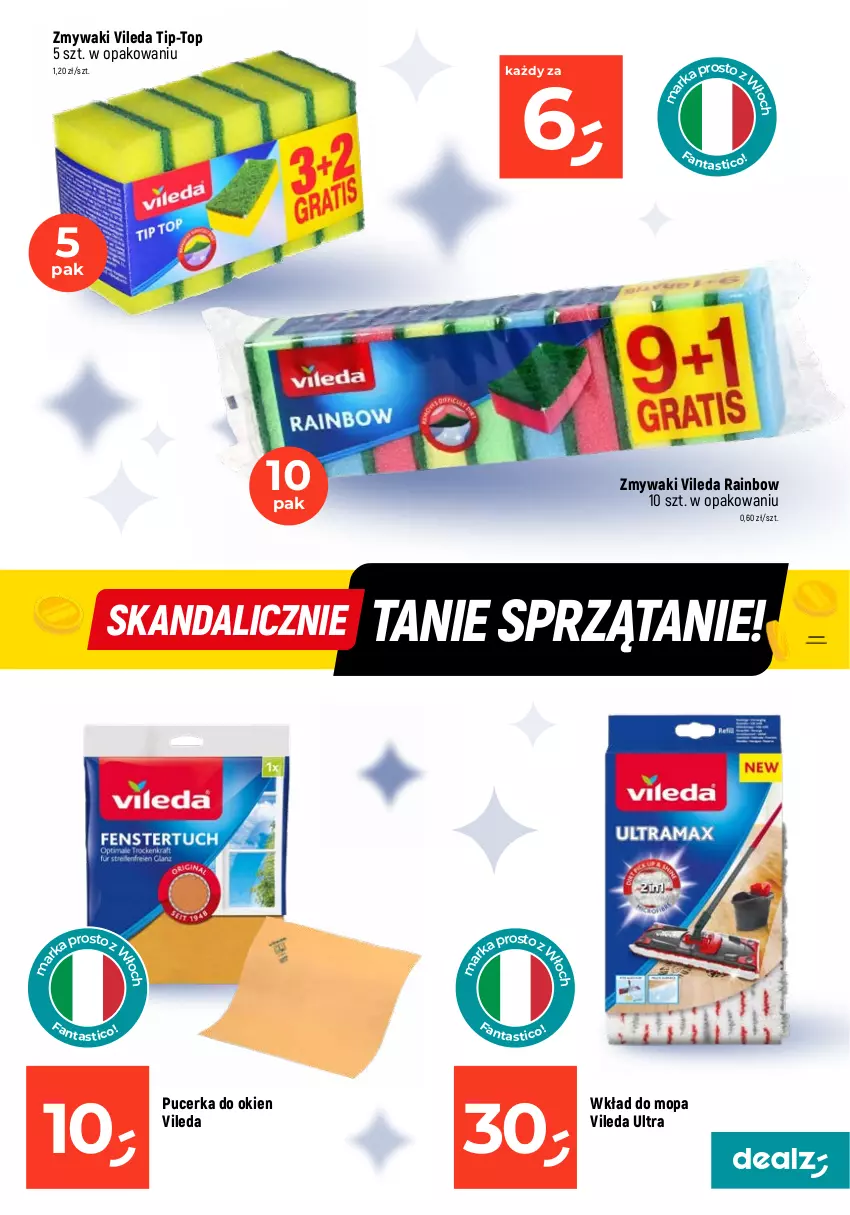 Gazetka promocyjna Dealz - MAKE A DEALZ - ważna 02.01 do 10.01.2024 - strona 19 - produkty: Fa, Mop, Rama, Sprzątanie, Top, Vileda, Wiadro, Wiadro z wyciskaczem, Wkład do mopa