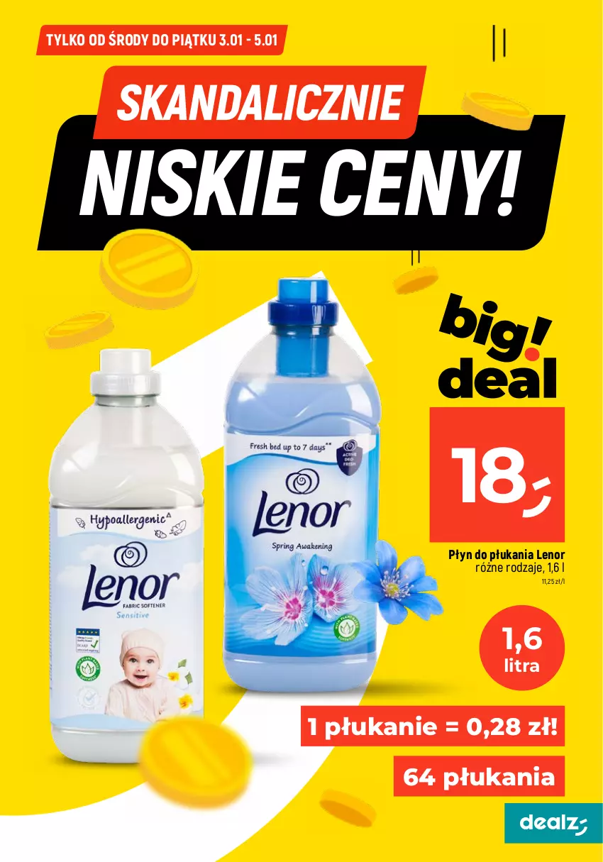 Gazetka promocyjna Dealz - MAKE A DEALZ - ważna 02.01 do 10.01.2024 - strona 5 - produkty: Danio, Lenor, Milzu, Płyn do płukania