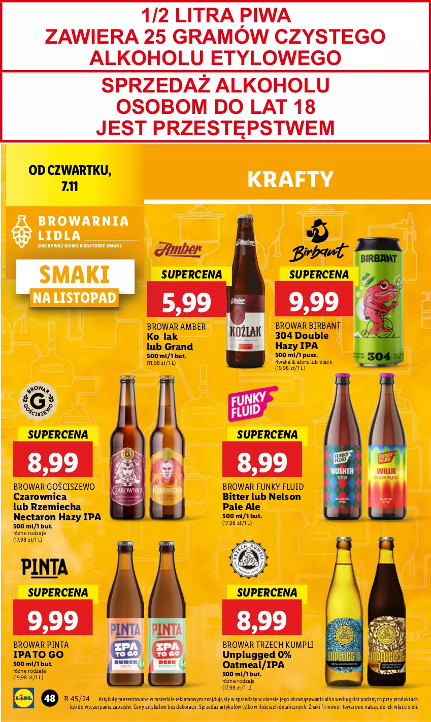 Gazetka promocyjna Lidl - GAZETKA - ważna 07.11 do 09.11.2024 - strona 50 - produkty: Gra, Lack, Piwa, Top