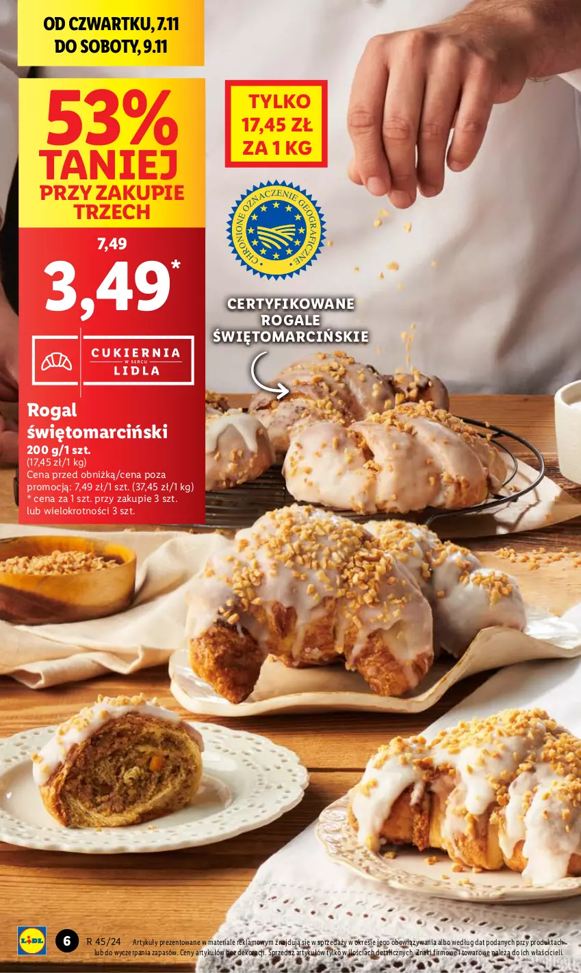 Gazetka promocyjna Lidl - GAZETKA - ważna 07.11 do 09.11.2024 - strona 6 - produkty: Rogal