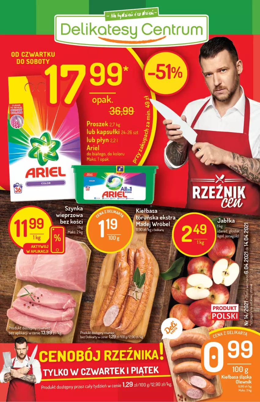 Gazetka promocyjna Delikatesy Centrum - Gazetka Delikatesy Centrum - ważna 06.04 do 14.04.2021 - strona 1 - produkty: Fa, Kiełbasa, Kiełbasa śląska, Madej Wróbel, Rum