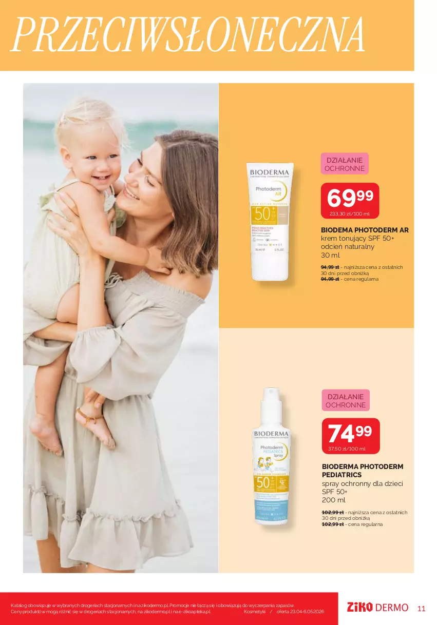 Gazetka promocyjna Ziko - Gazetka Ziko Dermo - ważna 23.04 do 06.05.2026 - strona 11 - produkty: Apteka, Bioderma, Cień, Dzieci
