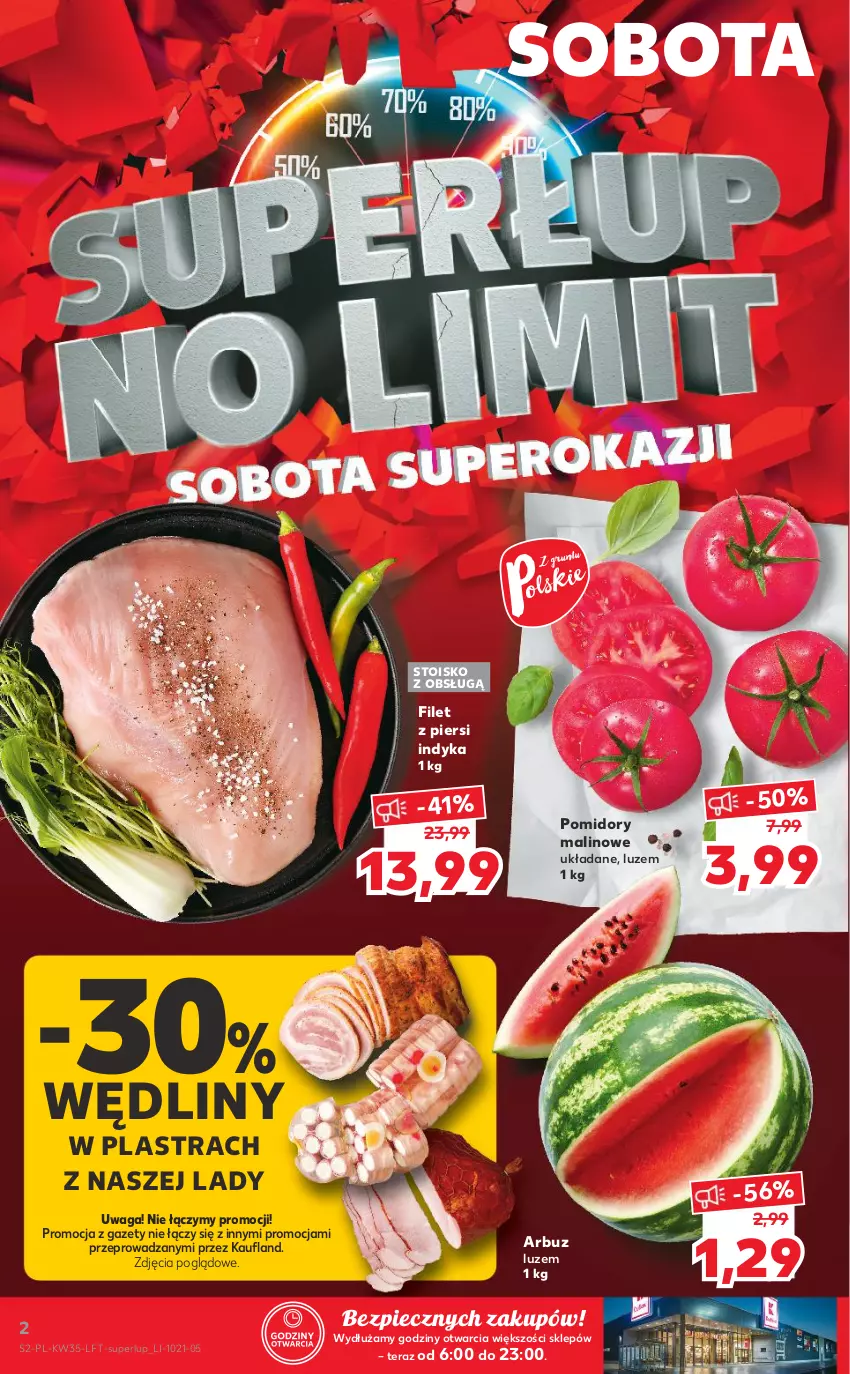 Gazetka promocyjna Kaufland - OFERTA TYGODNIA - ważna 02.09 do 08.09.2021 - strona 2 - produkty: Arbuz, Filet z piersi indyka, Piec, Pomidory, Tera, Waga