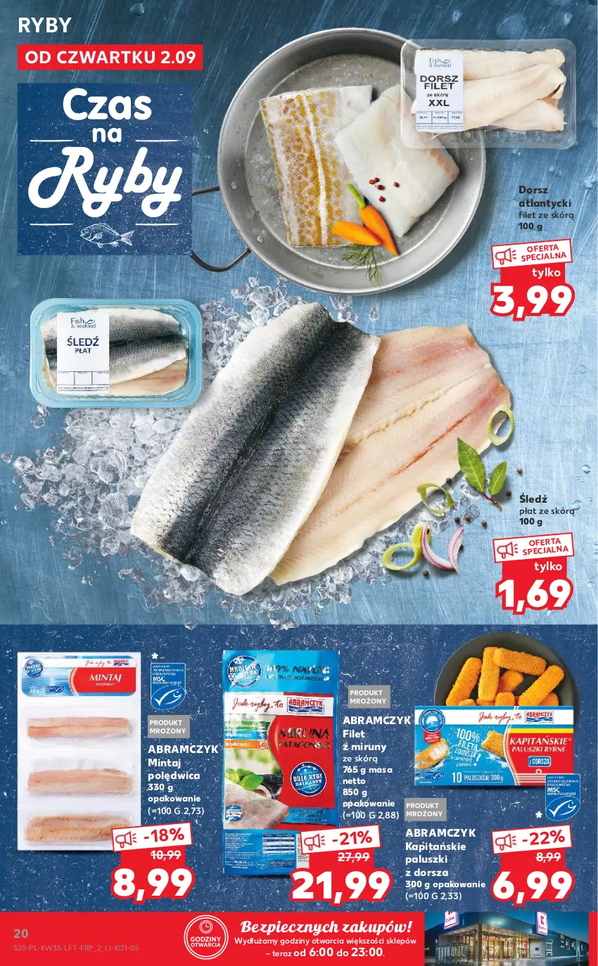 Gazetka promocyjna Kaufland - OFERTA TYGODNIA - ważna 02.09 do 08.09.2021 - strona 20 - produkty: Dorsz, Mintaj, Piec, Polędwica, Tera