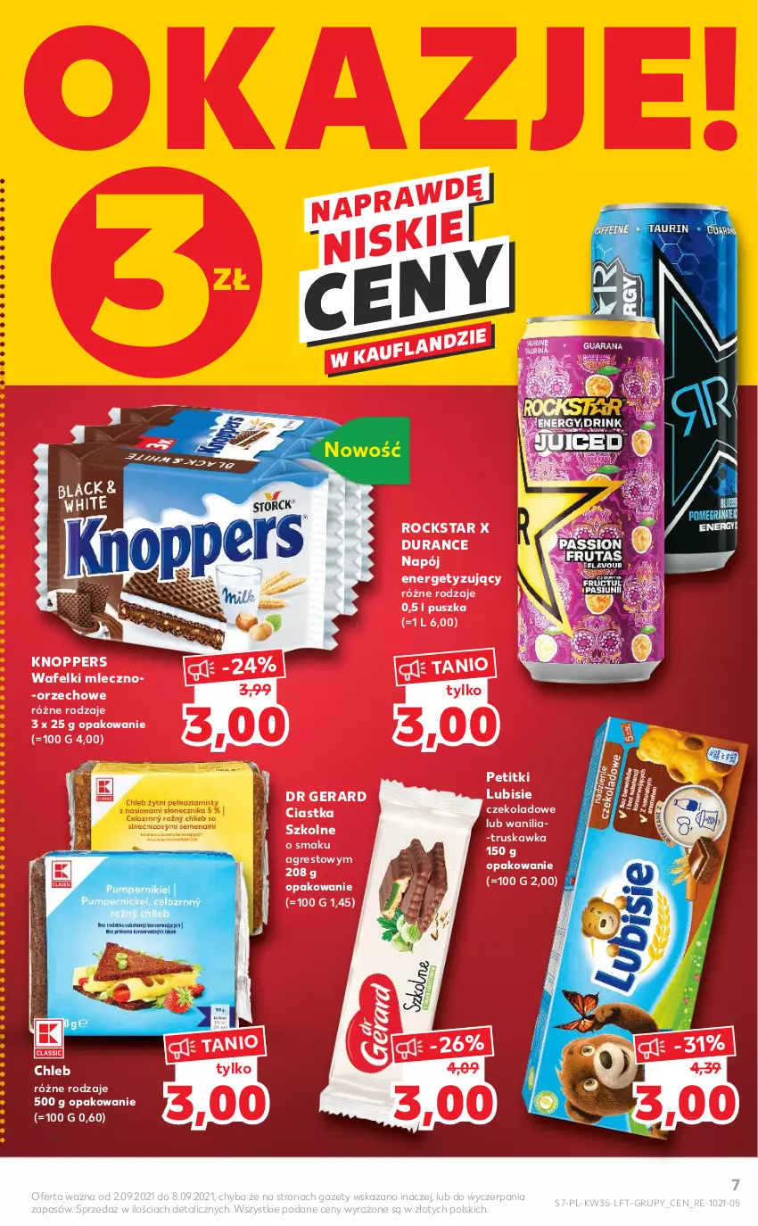 Gazetka promocyjna Kaufland - OFERTA TYGODNIA - ważna 02.09 do 08.09.2021 - strona 7 - produkty: Chleb, Ciastka, Dr Gerard, Gres, Knoppers, Lubisie, Napój