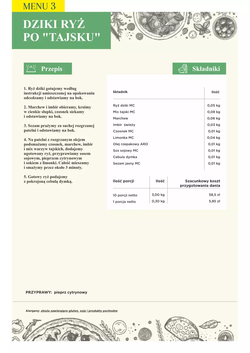 Gazetka promocyjna Makro - [Oferta specjalna] PrzyGOTUJ apetyczne menu! - ważna 01.03 do 31.03.2022 - strona 28 - produkty: Cebula, Czosnek, Imbir, Kosz, Nuty, Olej, Olej rzepakowy, Pieprz, Por, Przyprawy, Ryż, Sezam, Sok, Sos, Sos sojowy