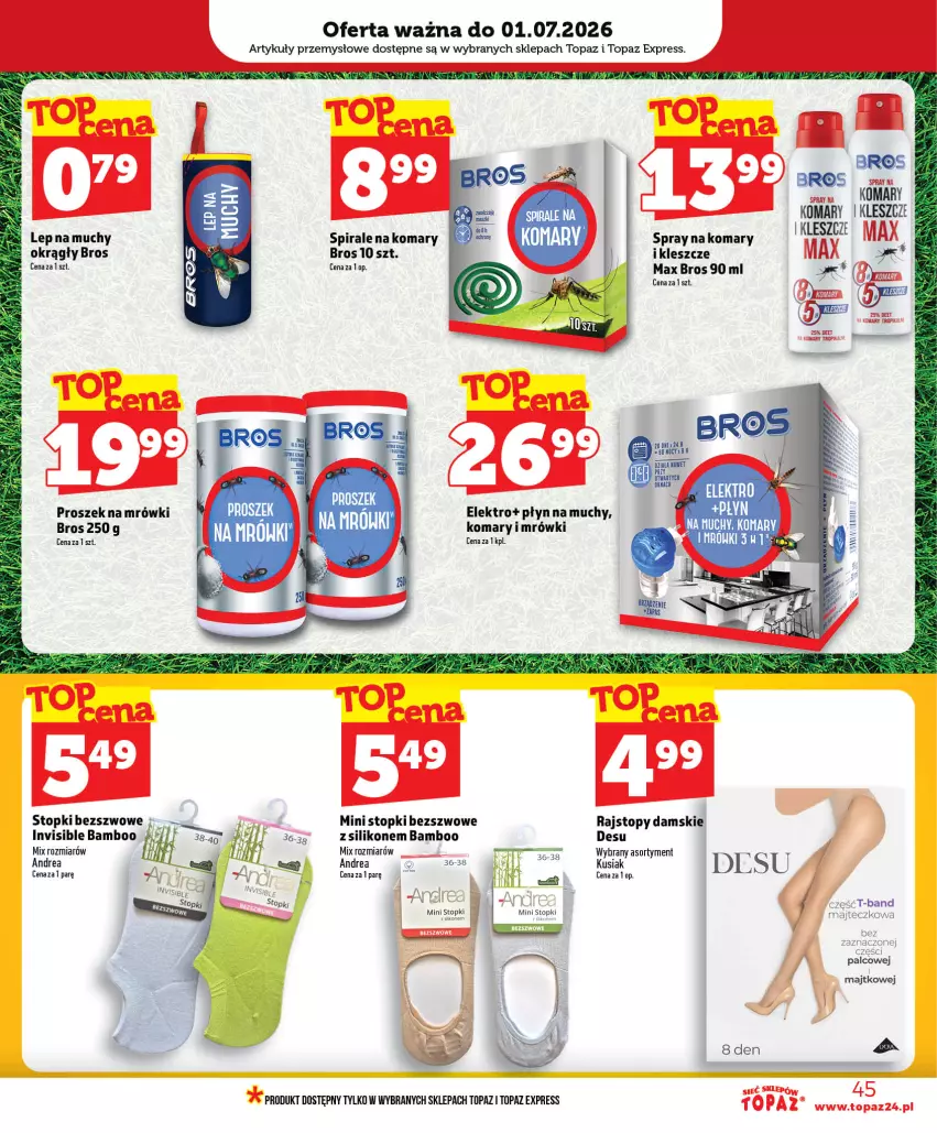 Gazetka promocyjna Topaz - Gazetka - ważna 25.06 do 01.07.2026 - strona 45 - produkty: Rajstopy, Top
