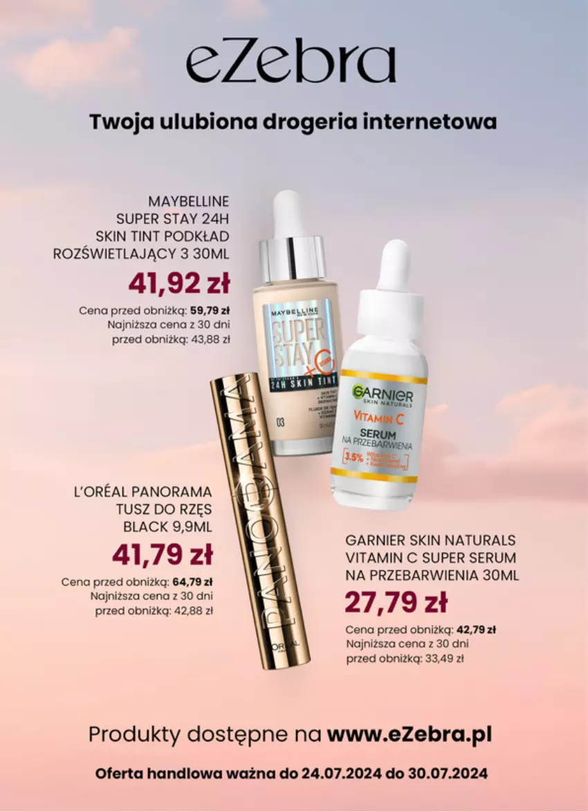 Gazetka promocyjna Dino - Gazetka 30 / 2024 - ważna 24.07 do 30.07.2024 - strona 65 - produkty: Bell, Garnier, Lack, Maybelline, Podkład, Rama, Rum, Ser, Serum, Tusz