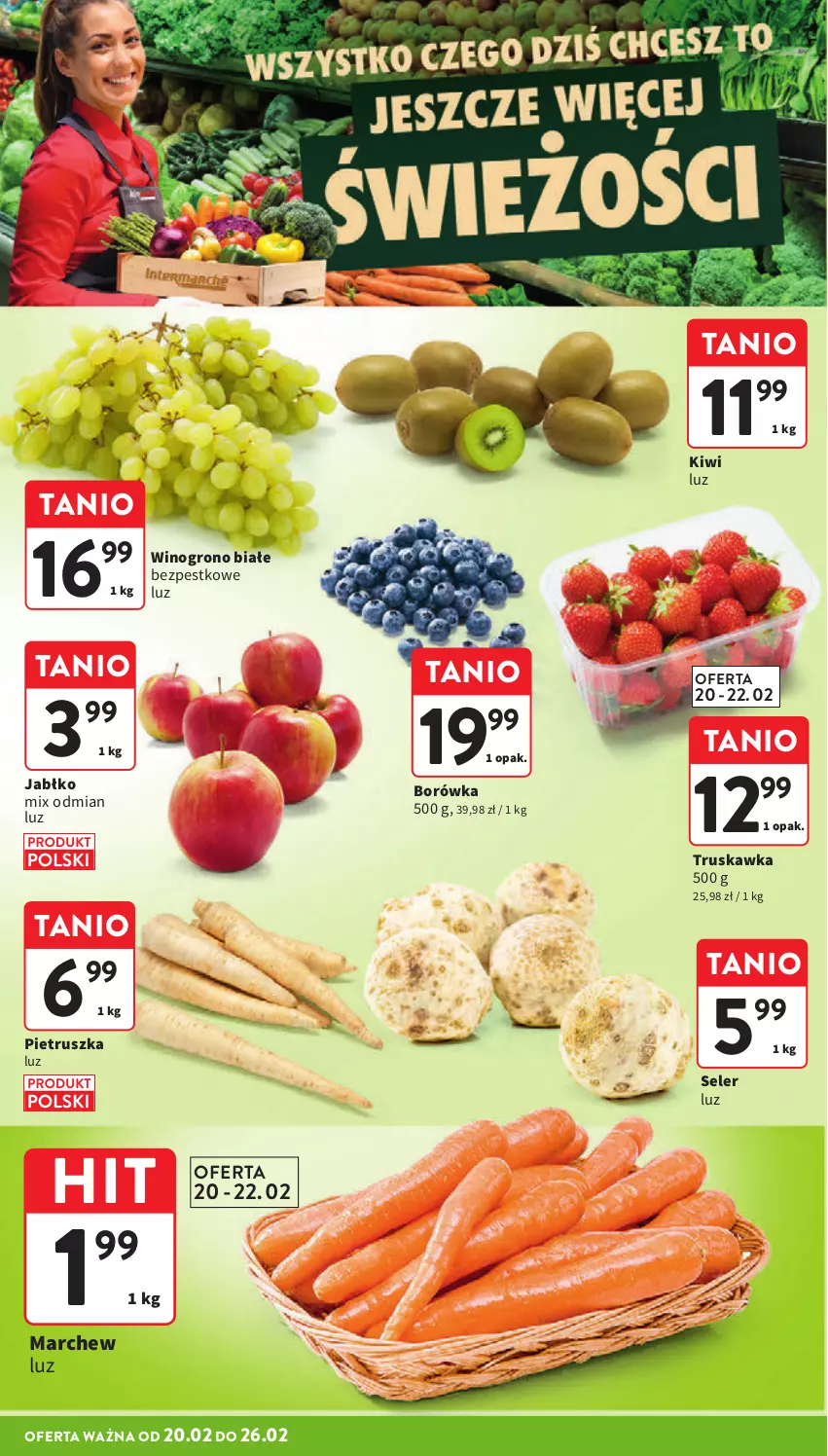 Gazetka promocyjna Intermarche - Gazetka Intermarche - ważna 20.02 do 26.02.2025 - strona 10 - produkty: Borówka, Kiwi, Pietruszka, Wino