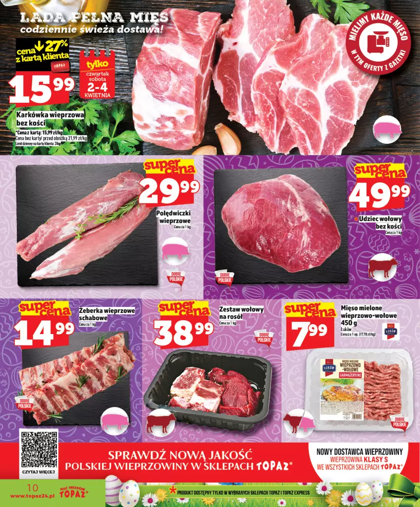 Gazetka promocyjna Topaz - Gazetka - ważna 02.04 do 08.04.2026 - strona 10 - produkty: Mięso, Mięso mielone, Rosół