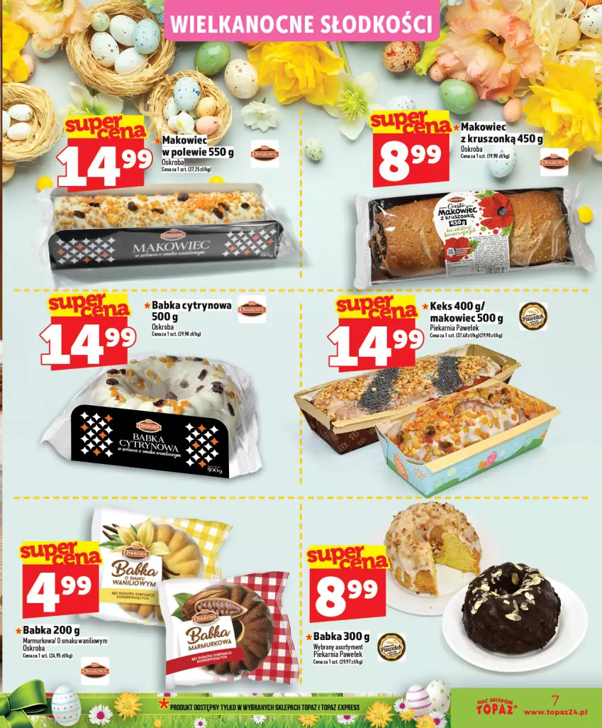 Gazetka promocyjna Topaz - Gazetka - ważna 02.04 do 08.04.2026 - strona 7 - produkty: Babka, Makowiec
