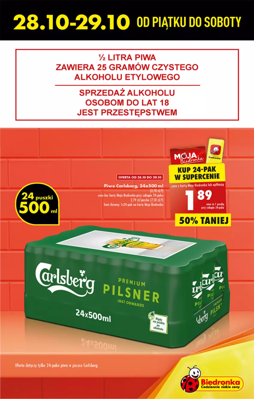 Gazetka promocyjna Biedronka - W tym tygodniu - ważna 27.10 do 02.11.2022 - strona 9 - produkty: Carlsberg, Dron, Gra, Piwa, Piwo