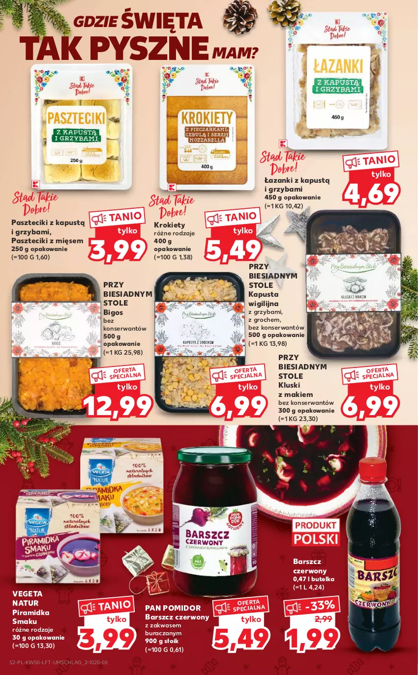 Gazetka promocyjna Kaufland - OFERTA TYGODNIA - ważna 16.12 do 21.12.2021 - strona 2 - produkty: Bigos, Groch, Kapustą, Krokiety, Piramidka smaku, Ser, Vegeta, Vegeta Natur