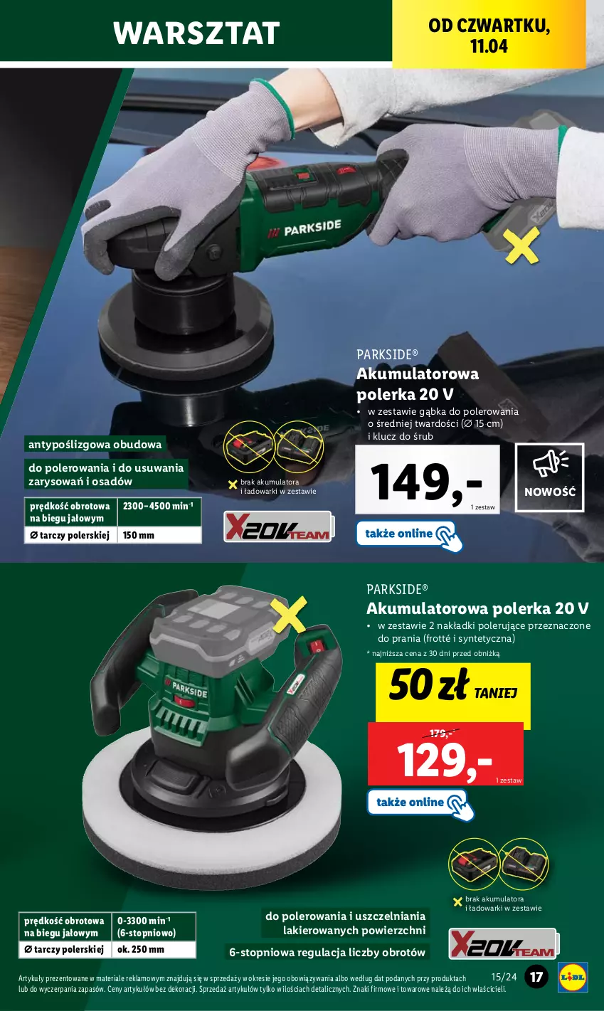 Gazetka promocyjna Lidl - GAZETKA - ważna 08.04 do 13.04.2024 - strona 21 - produkty: Akumulator, Lakier, Parkside, Top