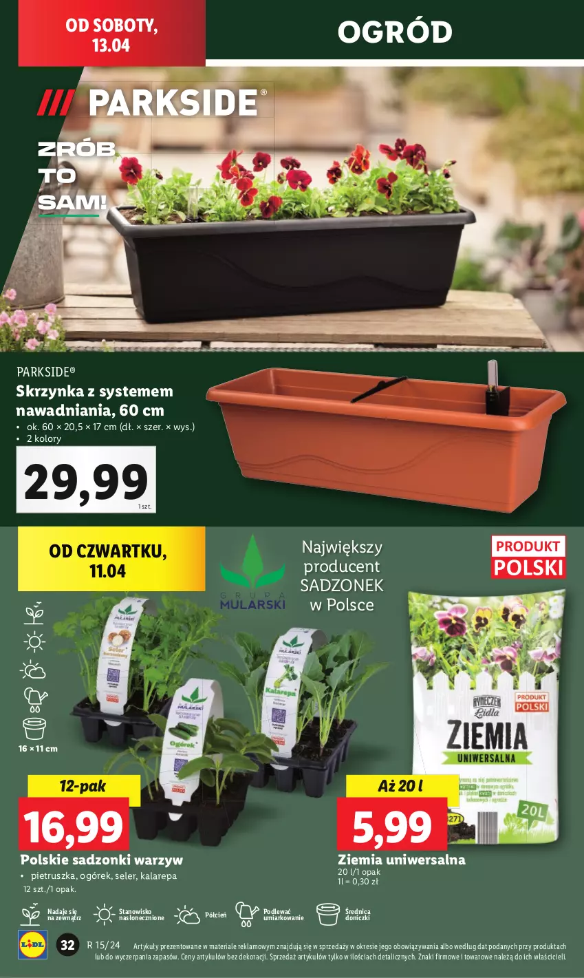 Gazetka promocyjna Lidl - GAZETKA - ważna 08.04 do 13.04.2024 - strona 36 - produkty: Cień, O nas, Ogórek, Ogród, Parkside, Pietruszka