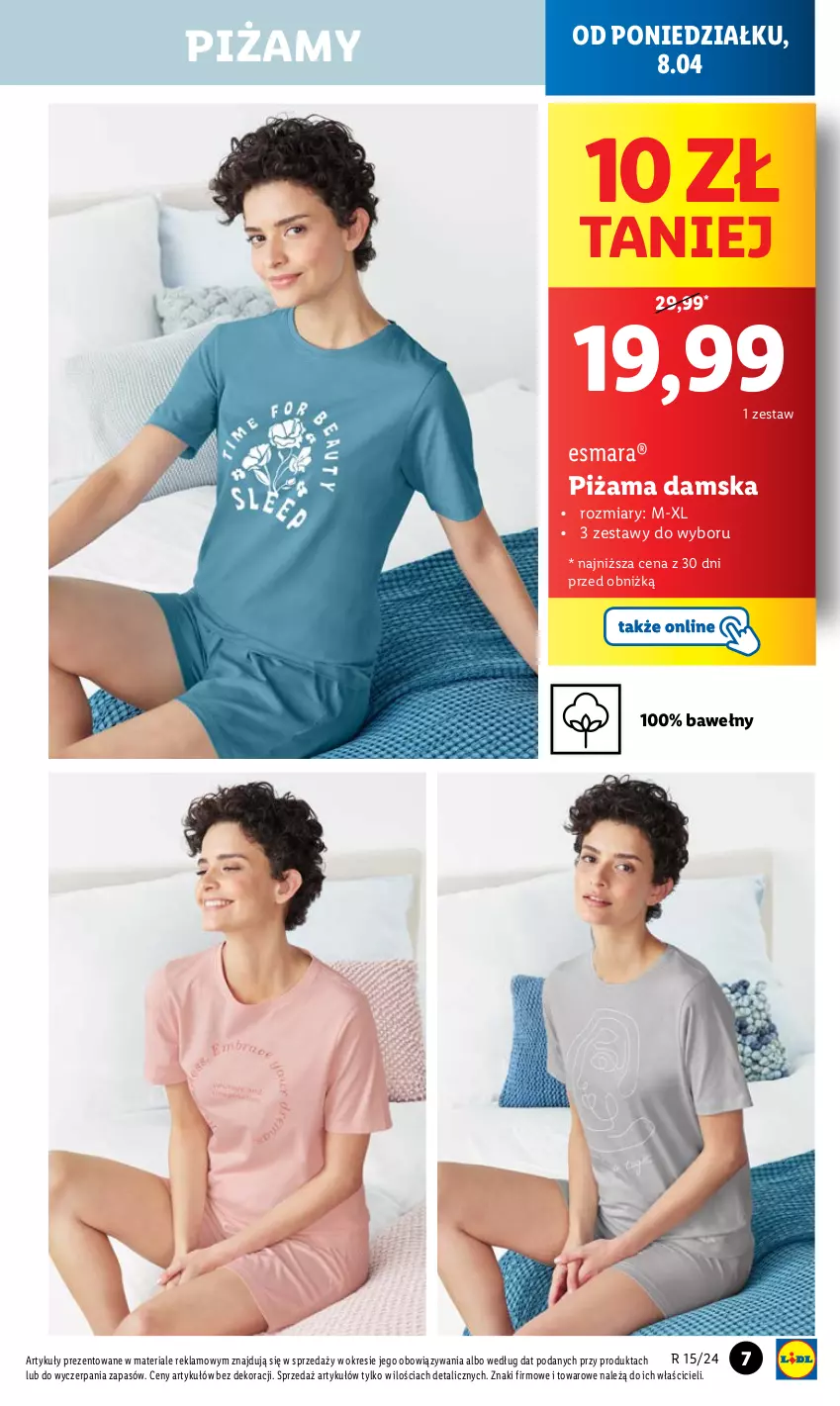 Gazetka promocyjna Lidl - GAZETKA - ważna 08.04 do 13.04.2024 - strona 9 - produkty: Piżama