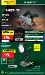 Gazetka promocyjna Lidl - GAZETKA - Gazetka - ważna od 13.04 do 13.04.2024 - strona 20 - produkty: Parkside, Gra, Przewód, Walizka, Lampa LED, Lampa, Akumulator