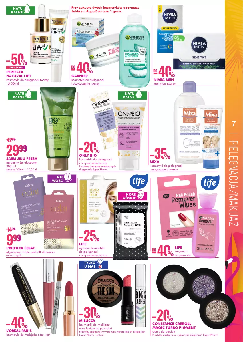 Gazetka promocyjna Super Pharm - Gazetka - ważna 14.06 do 30.06.2021 - strona 7 - produkty: Garnier, Gin, Kosmetyki do pielęgnacji, L’Oréal, Lakier, LG, Makijaż, Mixa, Nivea, Nivea Men, Perfecta, Ser