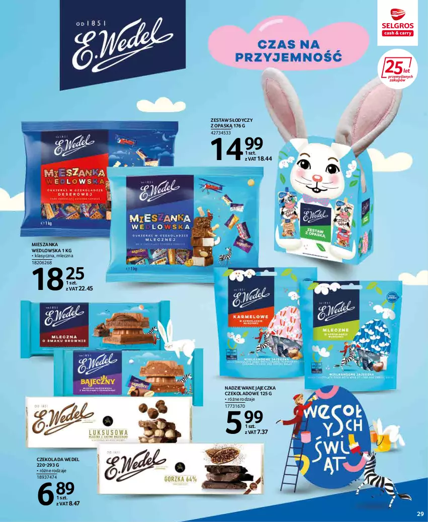 Gazetka promocyjna Selgros - Extra Oferta - ważna 01.04 do 30.04.2022 - strona 29 - produkty: Czekolada, Mieszanka wedlowska