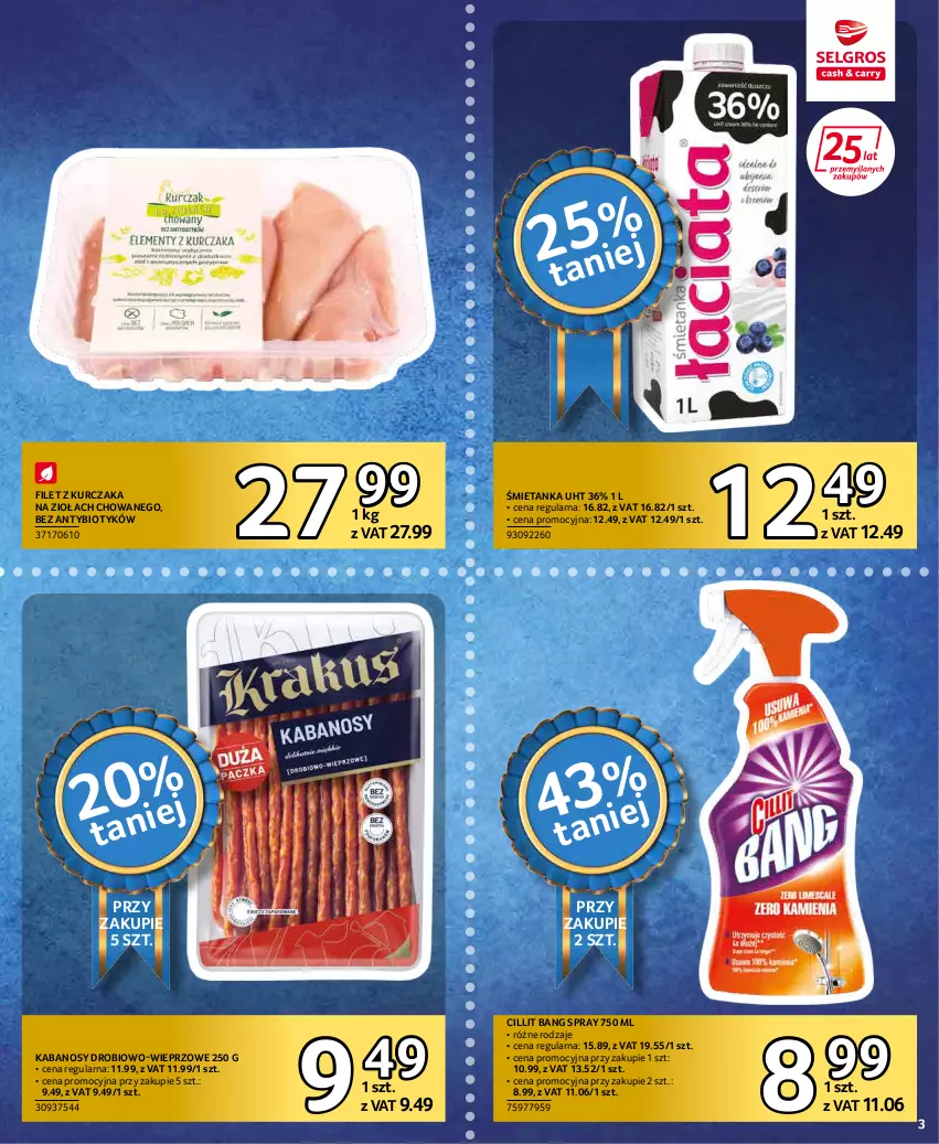 Gazetka promocyjna Selgros - Extra Oferta - ważna 01.04 do 30.04.2022 - strona 3 - produkty: Cillit Bang, Kabanos, Kurczak