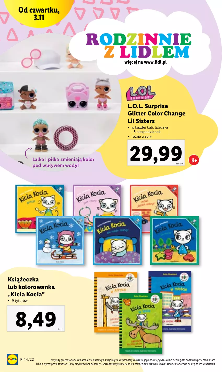 Gazetka promocyjna Lidl - GAZETKA - ważna 31.10 do 05.11.2022 - strona 28 - produkty: Koc, Kolorowanka, L.O.L., Lalka