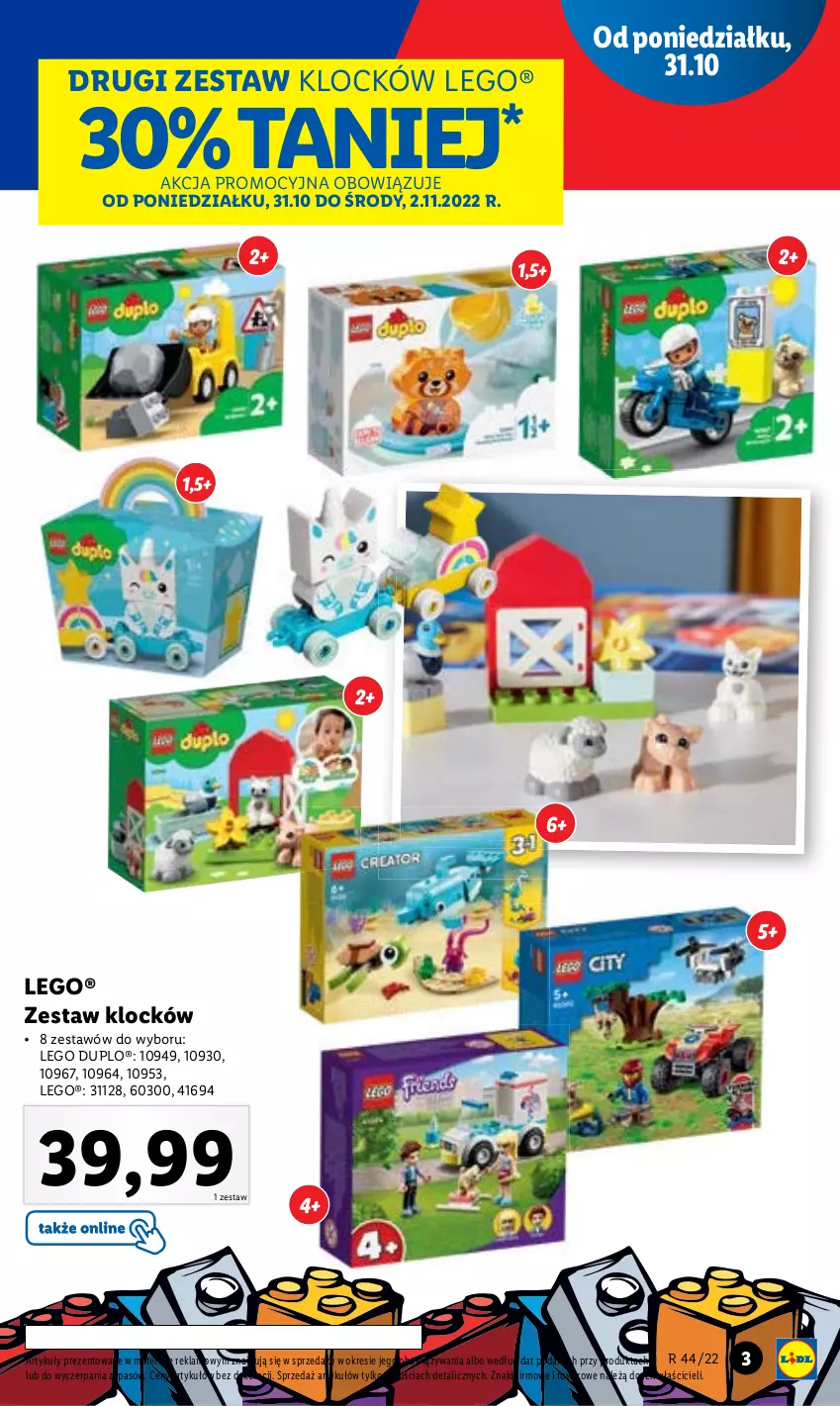 Gazetka promocyjna Lidl - GAZETKA - ważna 31.10 do 05.11.2022 - strona 3 - produkty: LEGO, LEGO Duplo