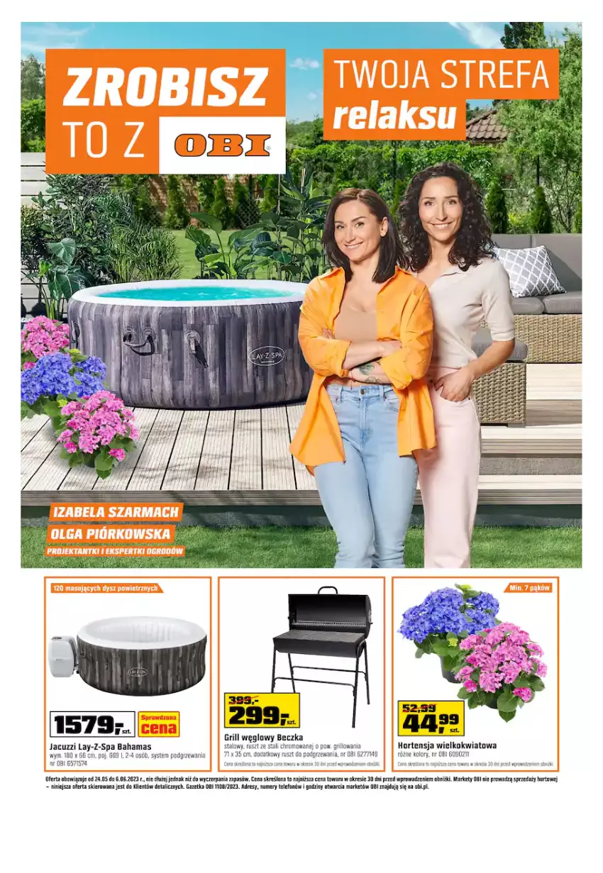 Gazetka promocyjna Obi - Gazetka OBI - ważna 24.05 do 06.06.2023 - strona 1 - produkty: Dres, Gra, Grill, Hama, Telefon