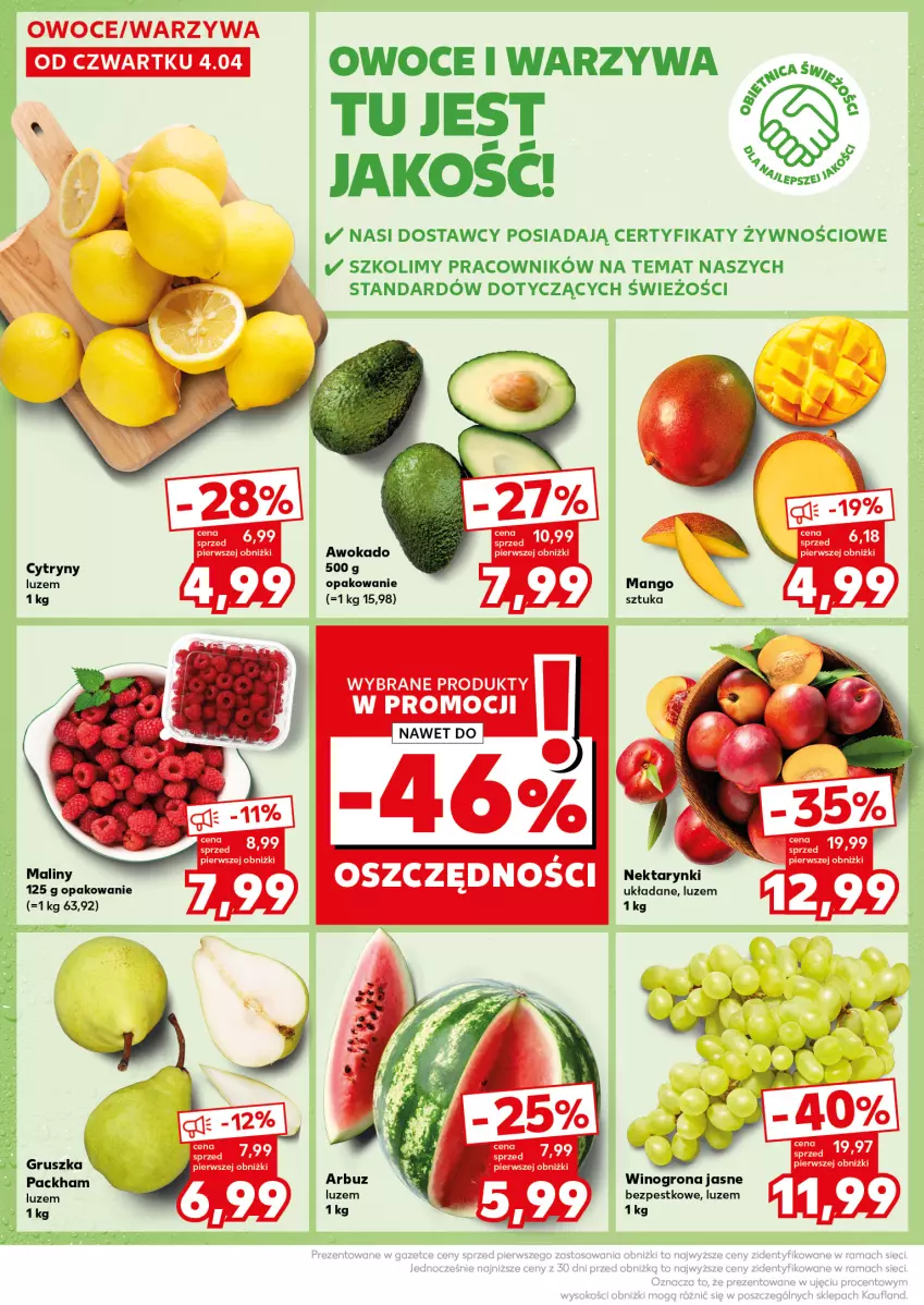 Gazetka promocyjna Kaufland - Kaufland - ważna 08.04 do 10.04.2024 - strona 10 - produkty: Cytryny, Maliny, Mango, Nektar, Owoce, Warzywa, Wino, Winogrona