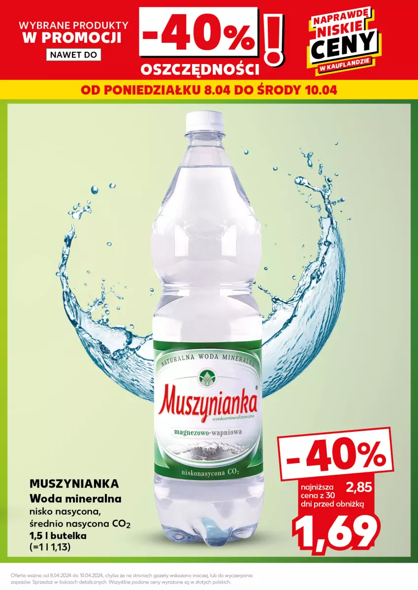 Gazetka promocyjna Kaufland - Kaufland - ważna 08.04 do 10.04.2024 - strona 3 - produkty: Fa, Magnez, Mus, Muszynianka, O nas, Sok, Woda, Woda mineralna