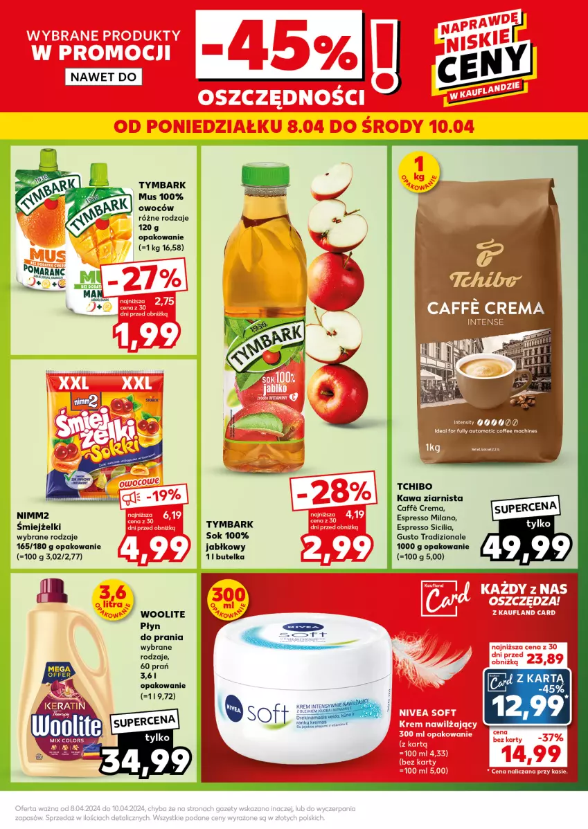 Gazetka promocyjna Kaufland - Kaufland - ważna 08.04 do 10.04.2024 - strona 5 - produkty: Kawa, Kawa ziarnista, Mus, Sok, Tchibo, Tymbark