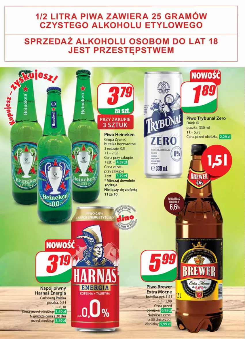 Gazetka promocyjna Dino - Gazetka 26 / 2024 - ważna 26.06 do 02.07.2024 - strona 44 - produkty: Carlsberg, Gra, Harnaś, Heineken, Napój, Piwa, Piwo