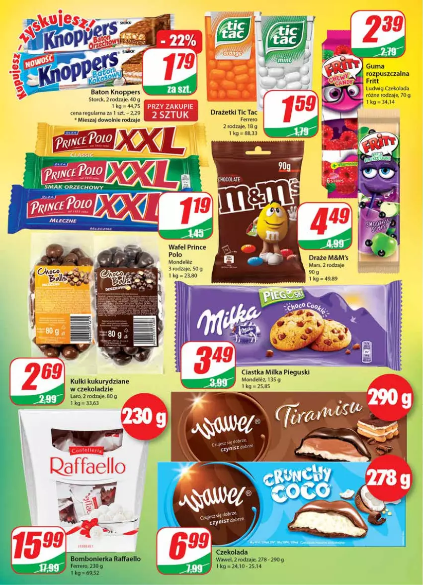 Gazetka promocyjna Dino - Gazetka - ważna 22.09 do 28.09.2021 - strona 4 - produkty: Baton, Ciastka, Czekolada, Ferrero, Guma rozpuszczalna, Knoppers, Mars, Milka