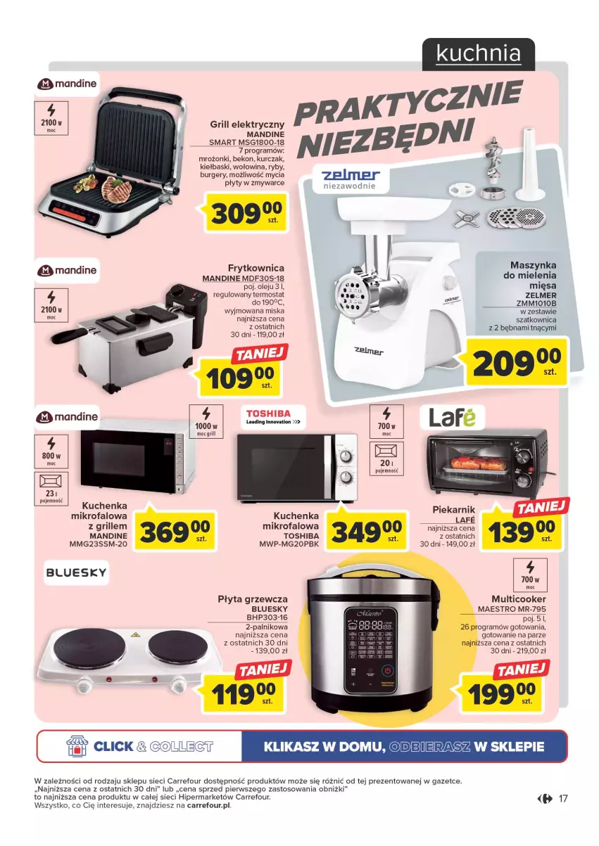 Gazetka promocyjna Carrefour - Gazetka Dom - nasze inspiracje - ważna 07.03 do 18.03.2023 - strona 17 - produkty: Beko, Burger, Fa, Gra, Grill, HP, Kuchnia, Kurczak, Maszynka, Miska, Olej, Piekarnik, Płyta, Szatkownica, Szynka, Termos, Toshiba, Wołowina, Zelmer