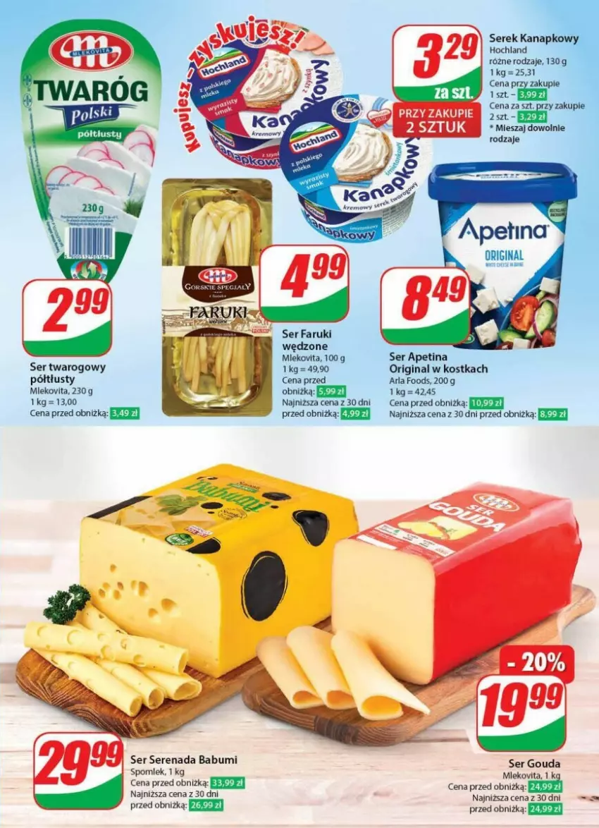 Gazetka promocyjna Dino - ważna 24.01 do 30.01.2024 - strona 28 - produkty: Fa, Gin, Gouda, Hochland, Mleko, Mlekovita, Ser, Ser twarogowy, Serek