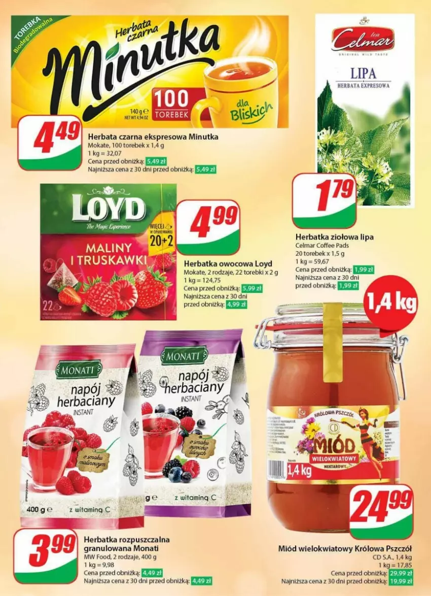 Gazetka promocyjna Dino - ważna 24.01 do 30.01.2024 - strona 53 - produkty: BIC, Celma, Gra, Herbata, Herbata czarna, Loyd, Miód, Napój, Nektar