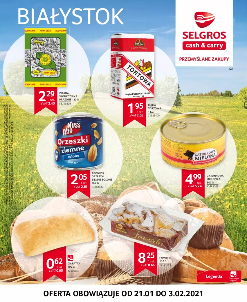 Gazetka promocyjna Selgros - Extra Oferta - ważna 01.02 do 28.02.2021 - strona 28 - produkty: Ciabatta, Fa, Faworki, Mąka, Mąka tortowa, Orzeszki, Orzeszki ziemne, Tran