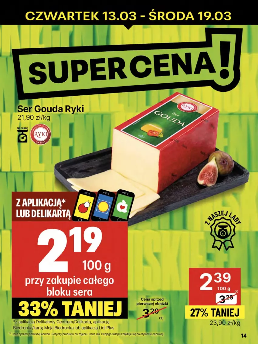 Gazetka promocyjna Delikatesy Centrum - NOWA GAZETKA Delikatesy Centrum od 13 marca! 13-19.03.2025 - ważna 13.03 do 19.03.2025 - strona 14 - produkty: Ser