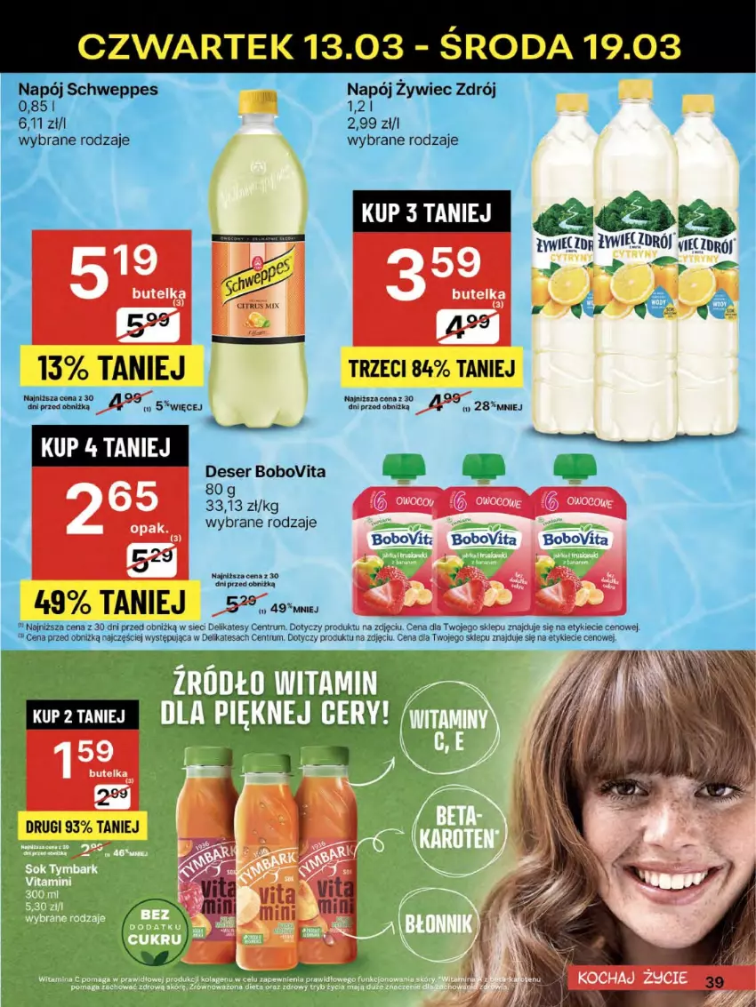 Gazetka promocyjna Delikatesy Centrum - NOWA GAZETKA Delikatesy Centrum od 13 marca! 13-19.03.2025 - ważna 13.03 do 19.03.2025 - strona 39 - produkty: BoboVita, Deser, LG, Napój, Rum, Schweppes, Ser