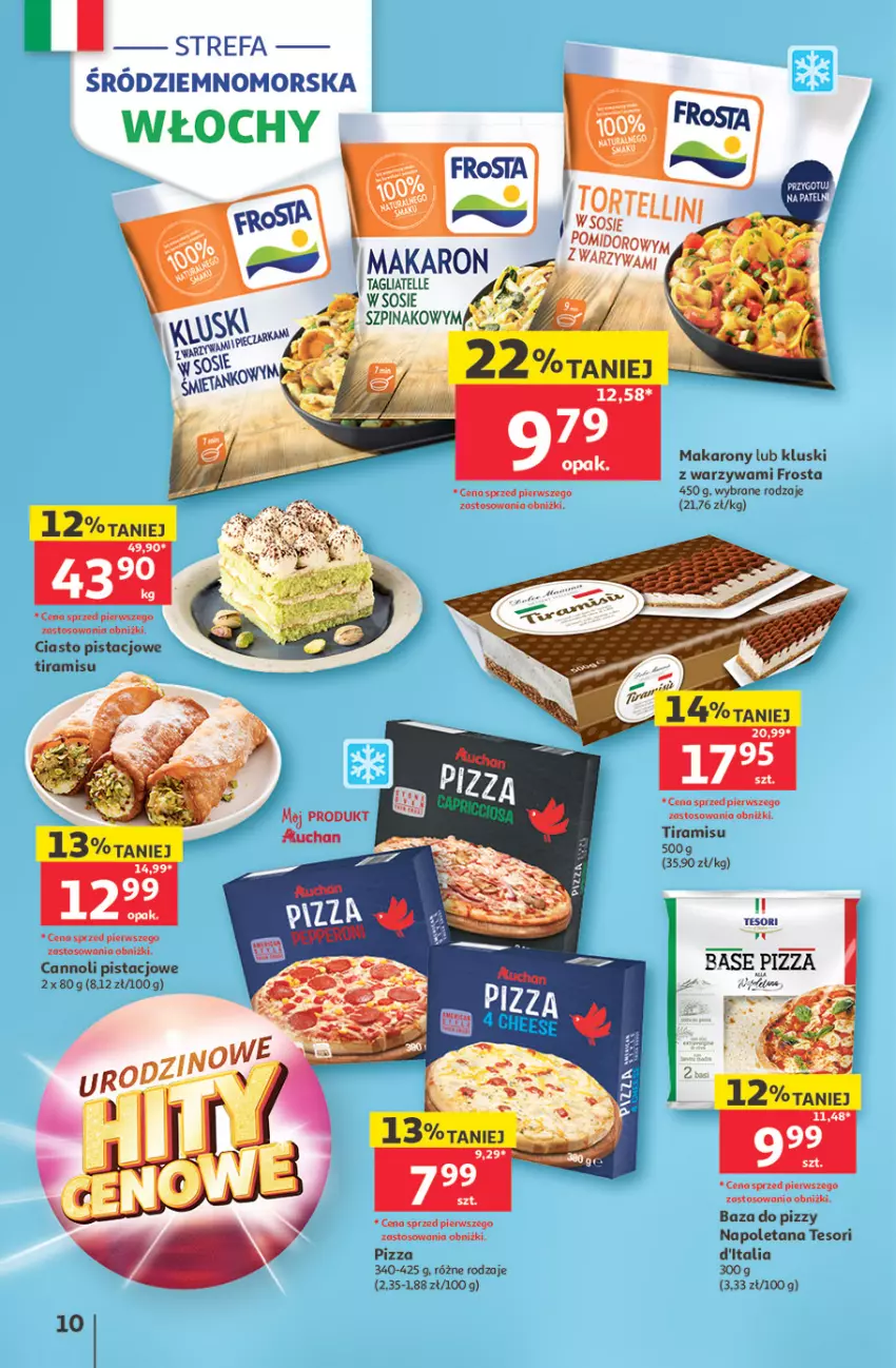 Gazetka promocyjna Auchan - Gazetka 30 Lat Hipermarket Auchan - ważna 07.05 do 13.05.2026 - strona 10 - produkty: Fa, Frosta, Makaron, Pizza, Szpinak, Warzywa