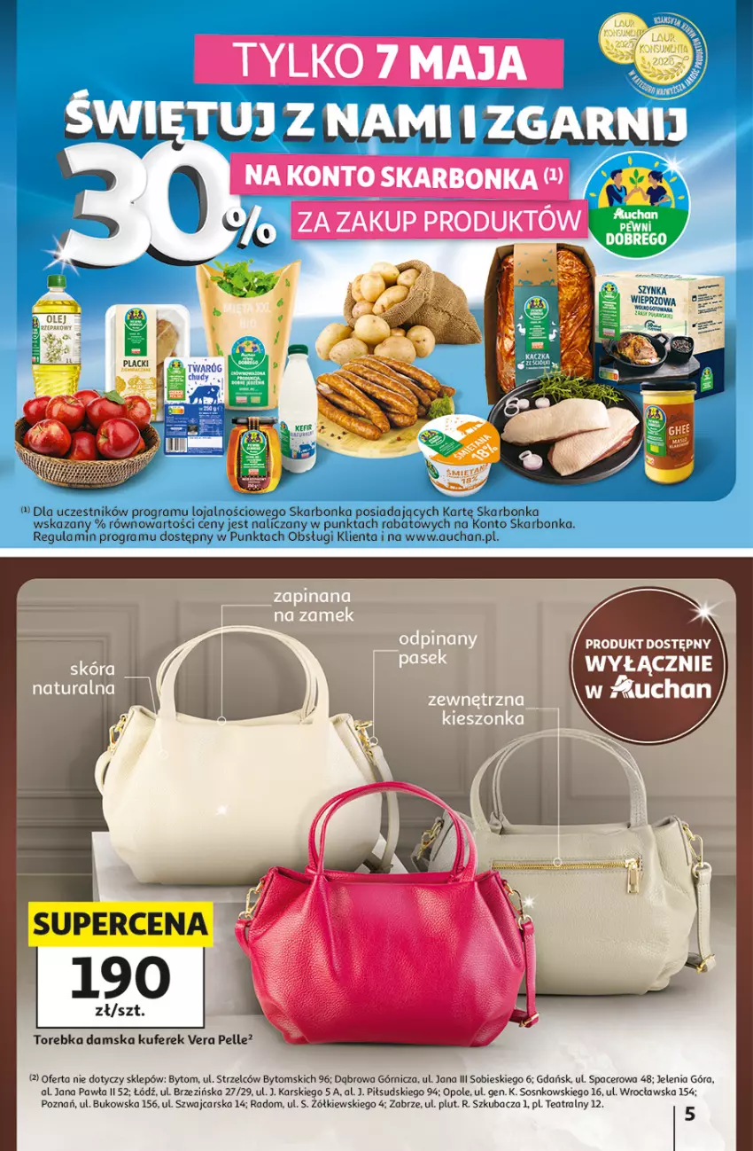 Gazetka promocyjna Auchan - Gazetka 30 Lat Hipermarket Auchan - ważna 07.05 do 13.05.2026 - strona 5 - produkty: Acer, Cars, Sos, Torebka