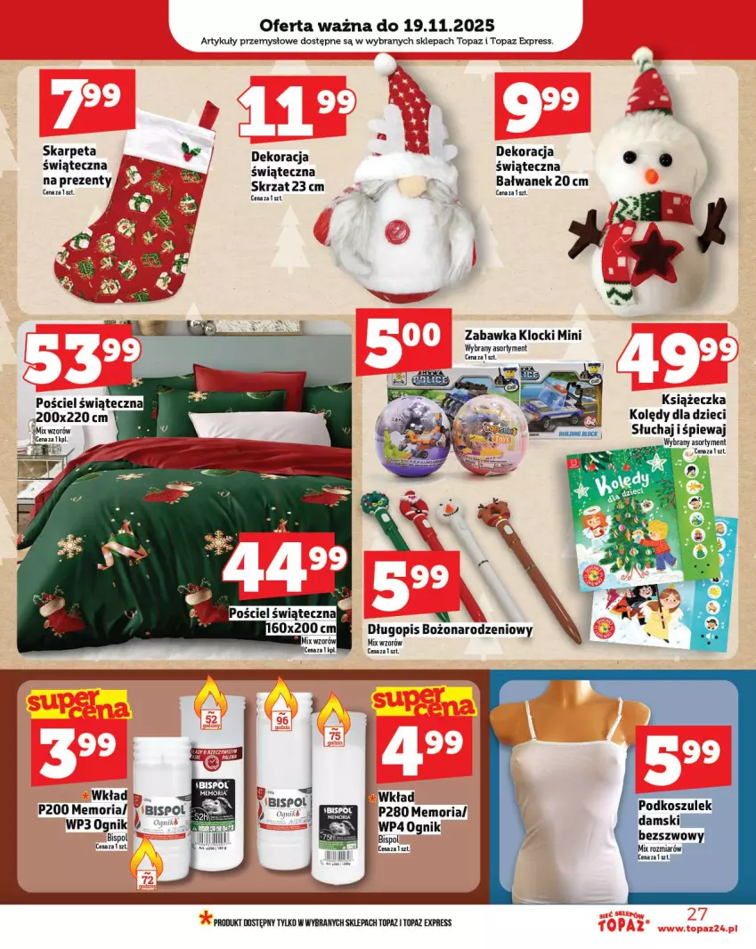 Gazetka promocyjna Topaz - Gazetka - ważna 13.11 do 19.11.2025 - strona 27 - produkty: Długopis, Dzieci, Klocki, Skrzat, Top, Zabawka